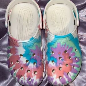 Colorful Tie-Dye Womens Crocs